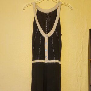 ✨ Yuka Black & Cream Trim Dress – Size XL (NWT)✨